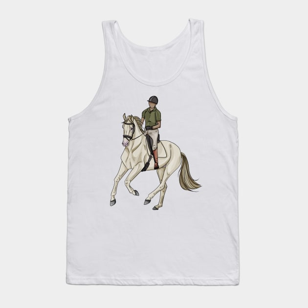 Perlino Spanish Horse Dressage Tank Top by themarementality